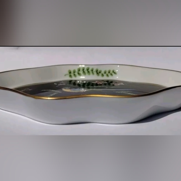 Lynn Chase JAGUAR JUNGLE Trinket Dish Bird Black Gold Catchall Exotic Chic - Picture 4 of 9